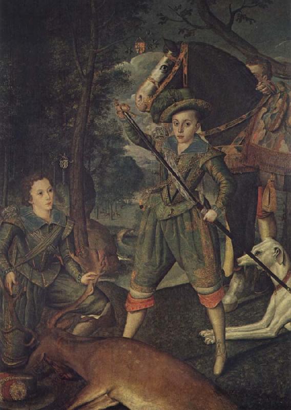 Robert Peake the Elder Henry Frederick,Prince of Wales and Sir John Harrington oil painting image